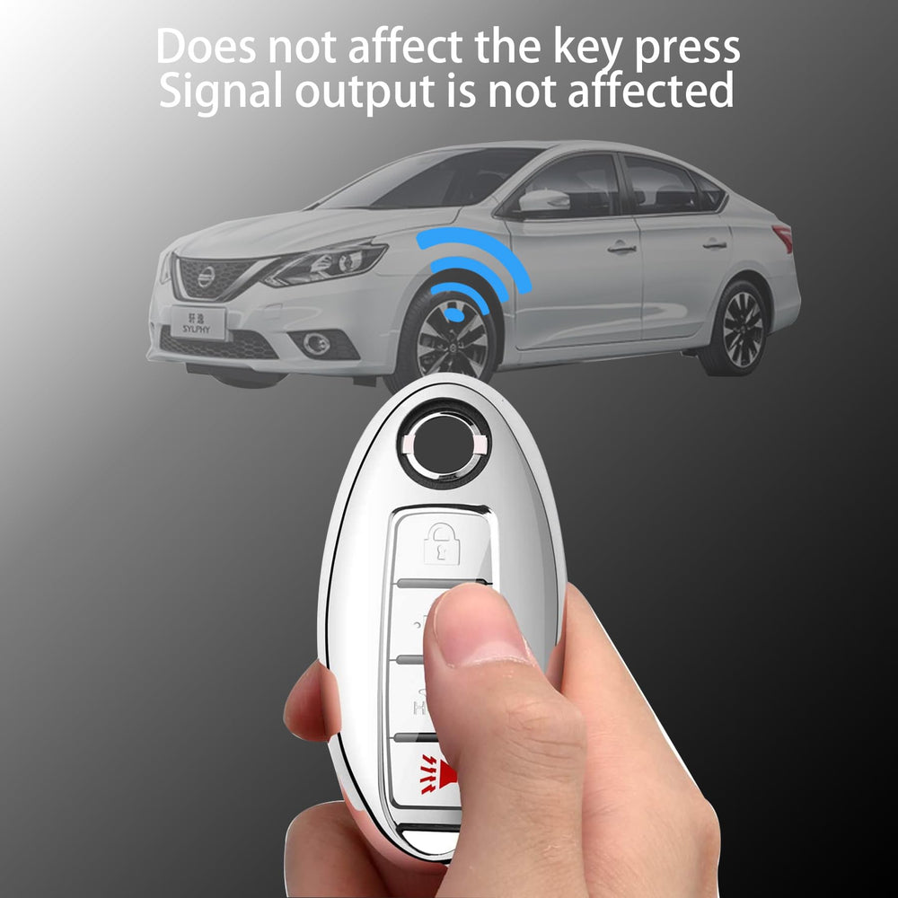Kirsnda Nissan key fob cover easy installation; swap without tools.