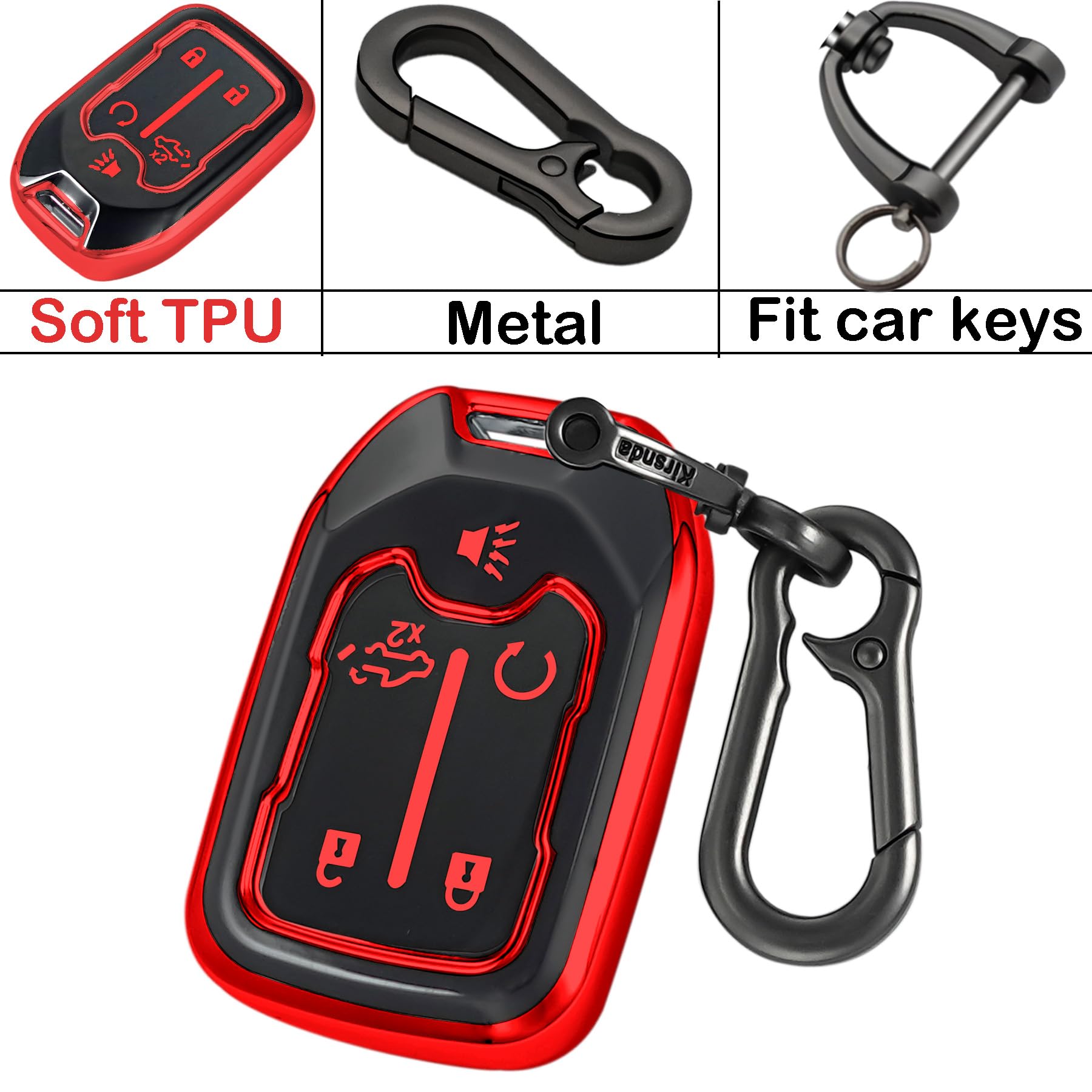 Scratch-resistant chrome finish on Kirsnda key shell