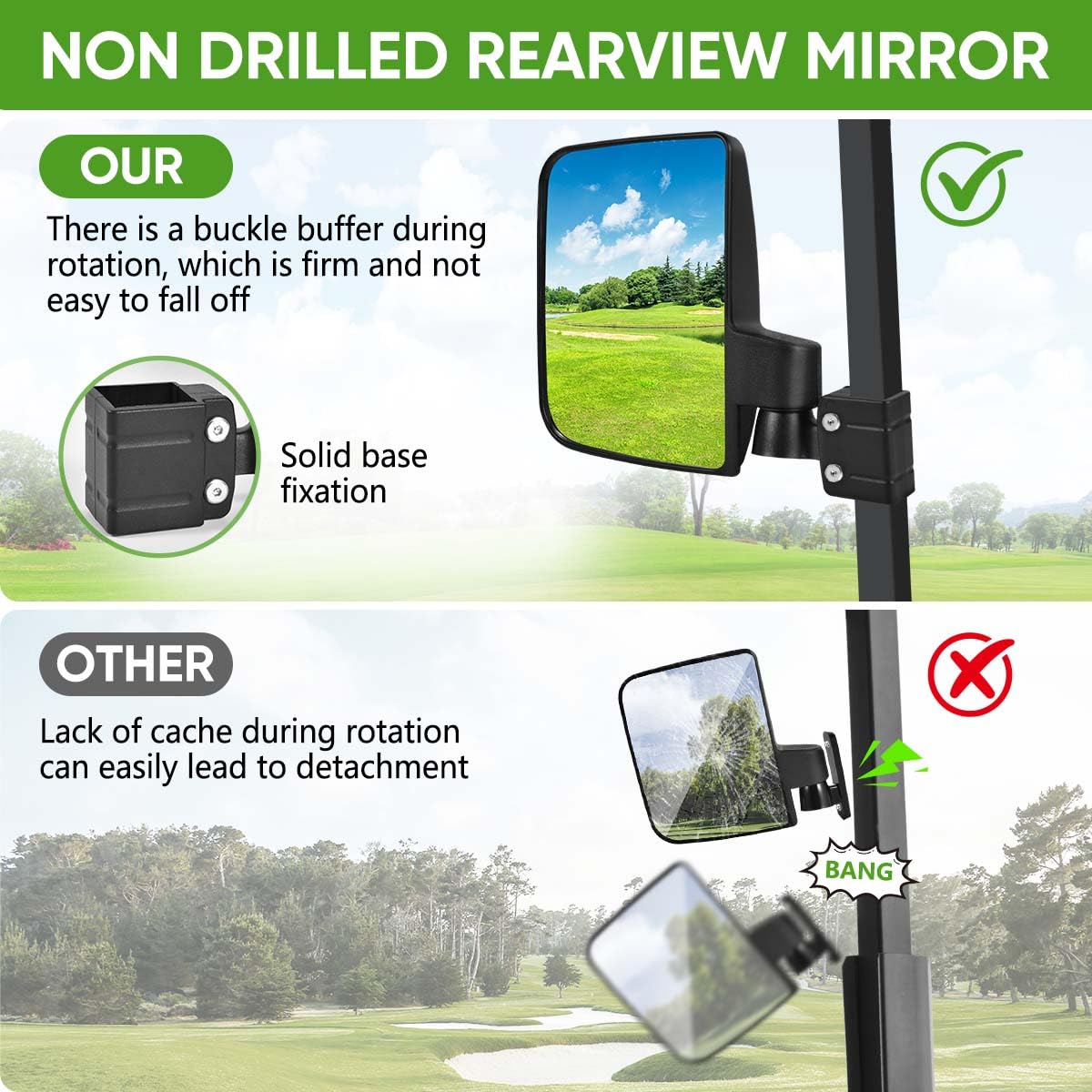 KISEER durable plastic and corrosion-resistant glass for outdoor use.