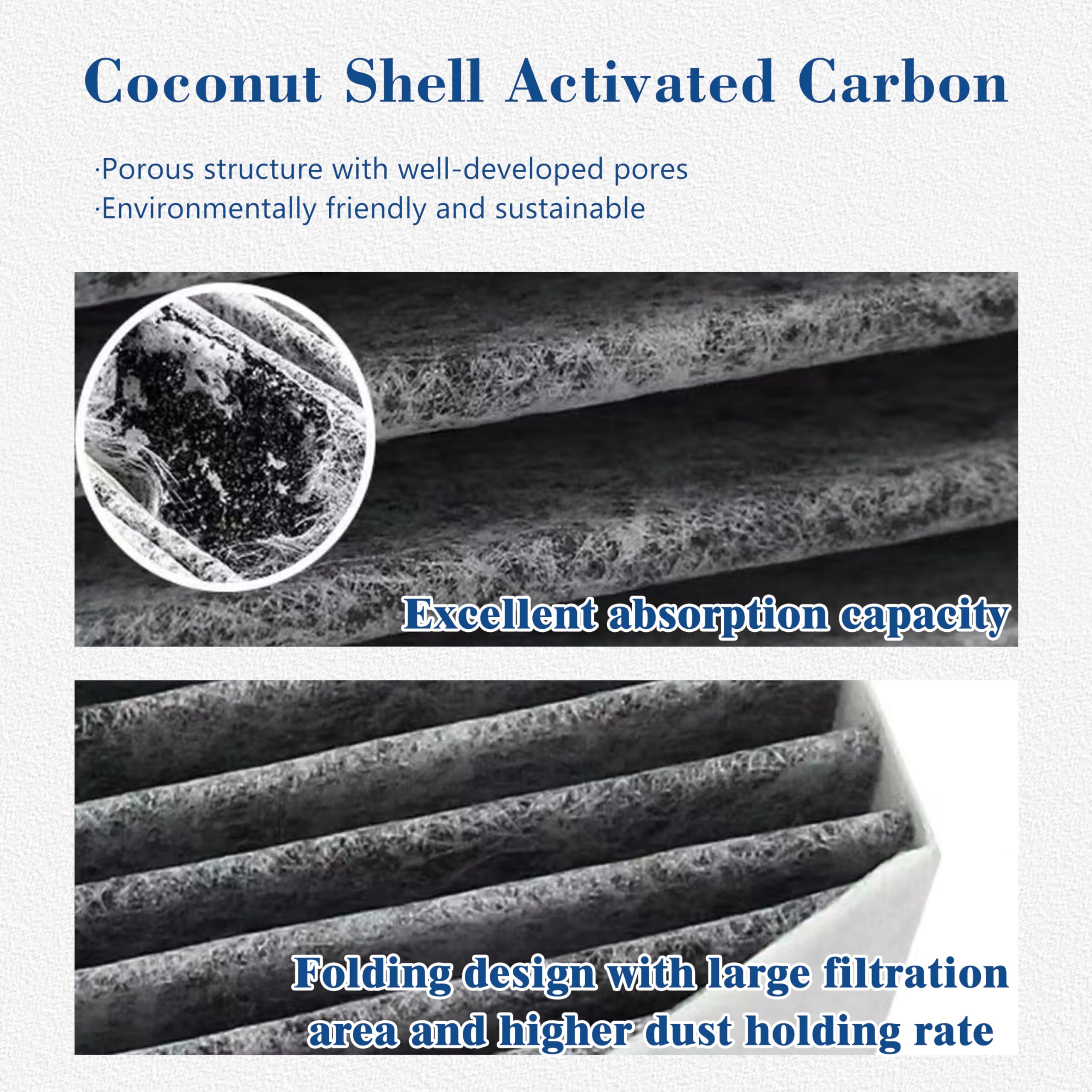 KisFace CF11966 activated carbon odor control keeps interior feeling fresh