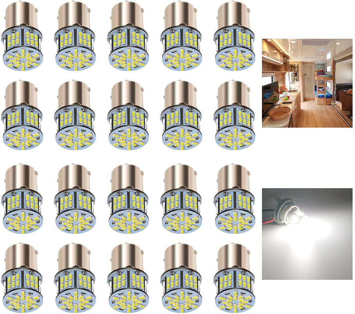 KISLED RV interior LED bulbs set provides energy-efficient, bright lighting for campers.