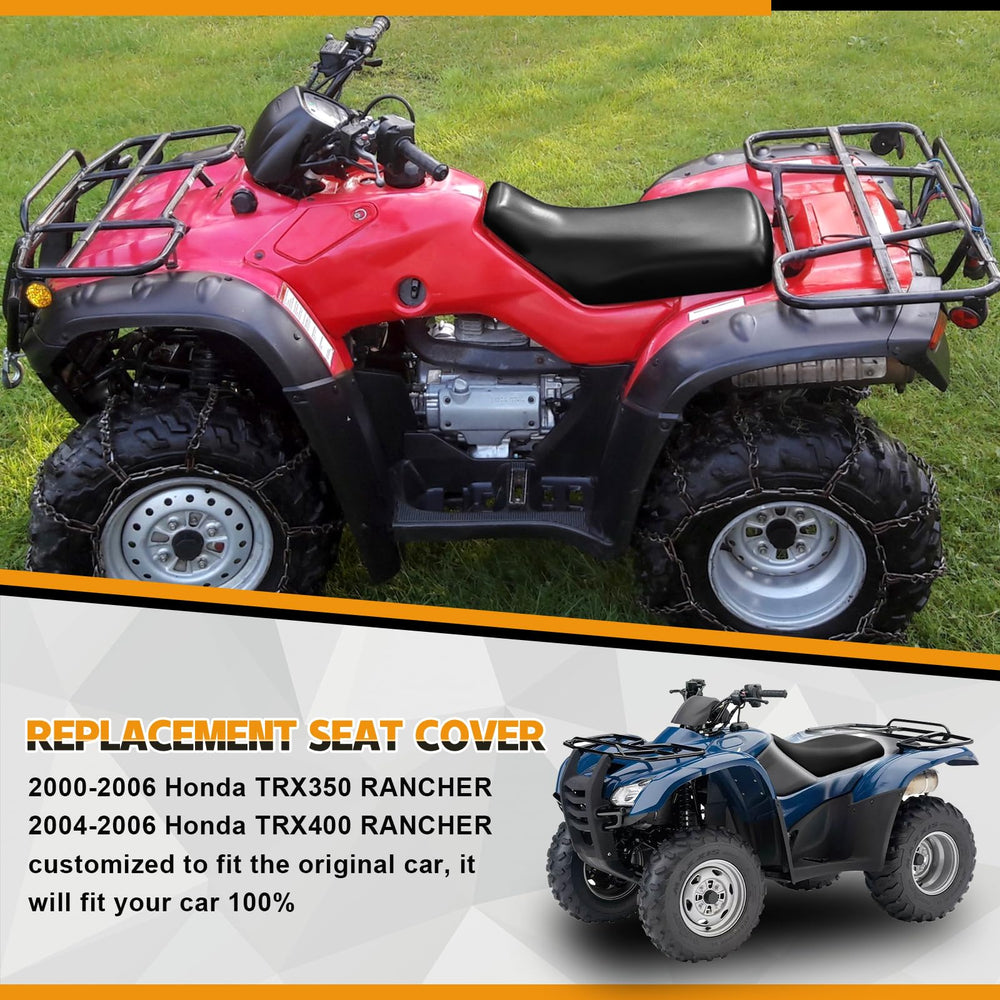 Kistrba seat cover TRX350 side profile highlighting weatherproof leather.