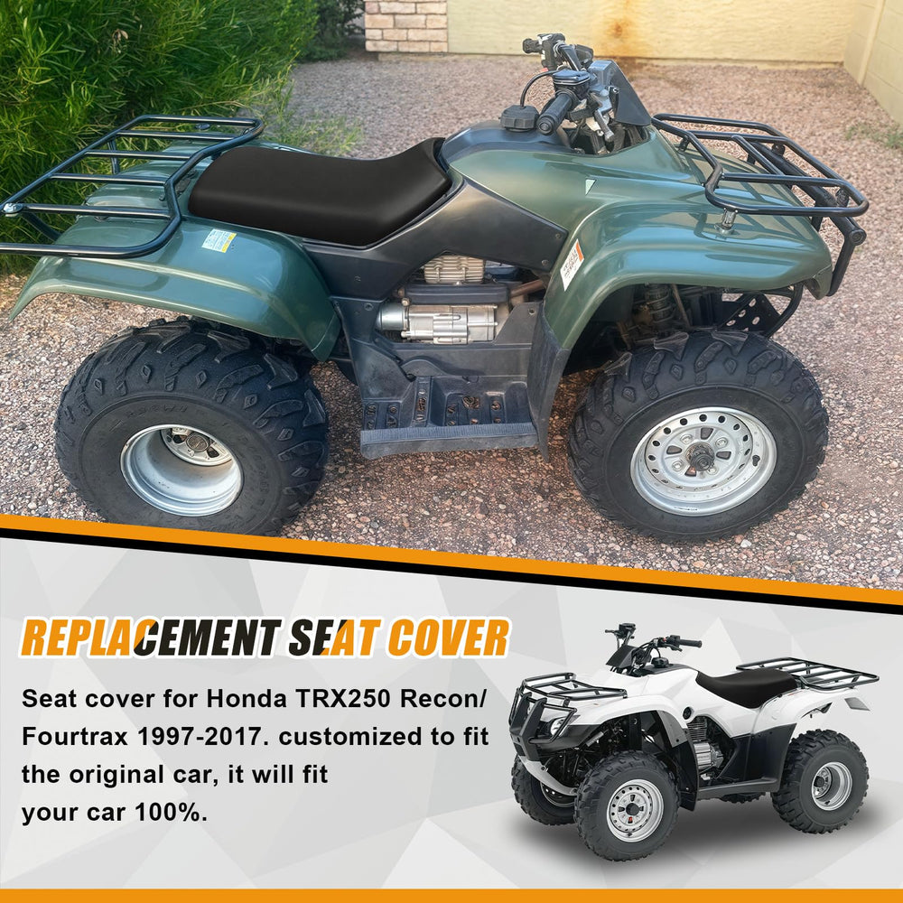 Kistrba tear-resistant leather seat cover protects against wear during rugged ATV rides.