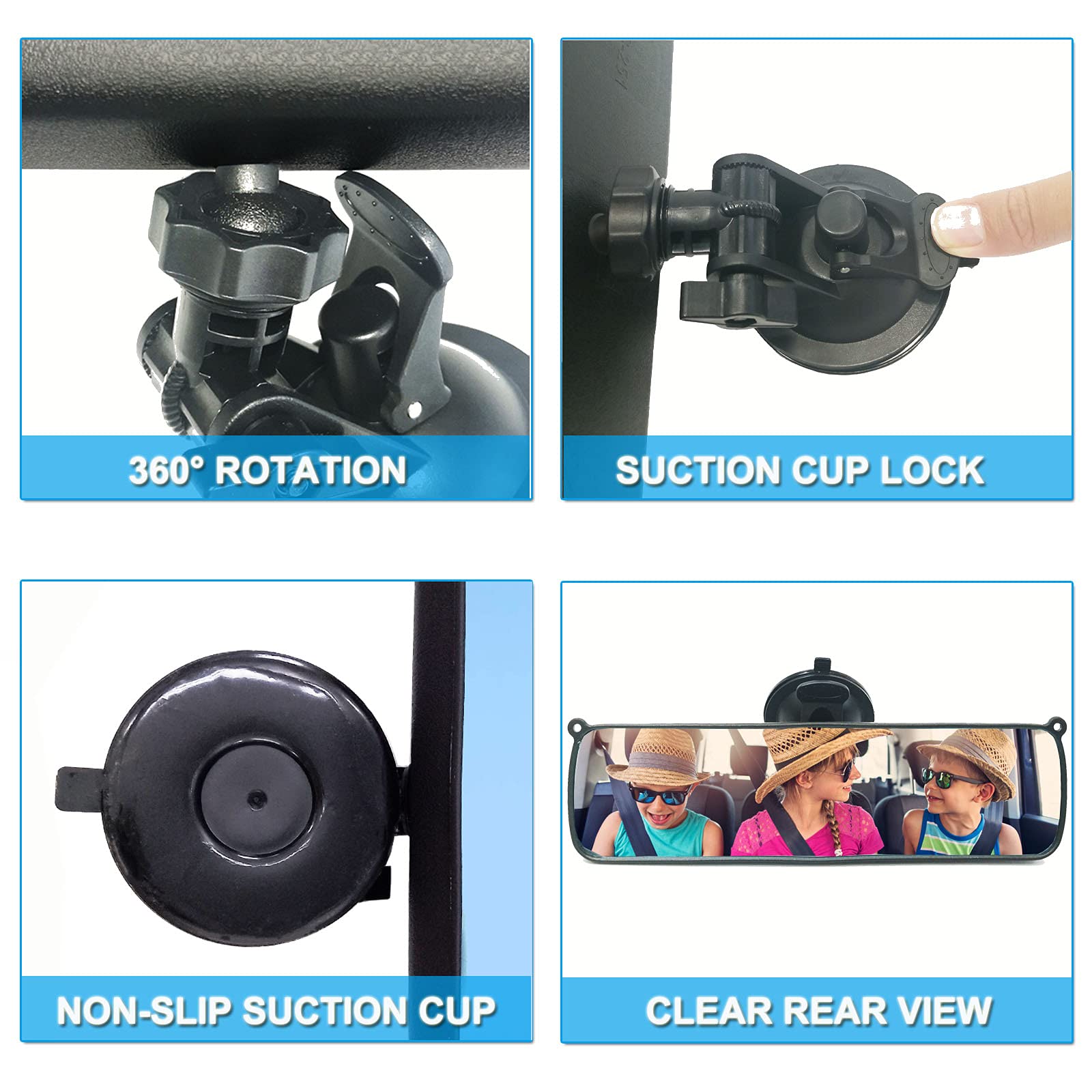 Kitbest secure-fit design keeps the unit steady on the windshield.