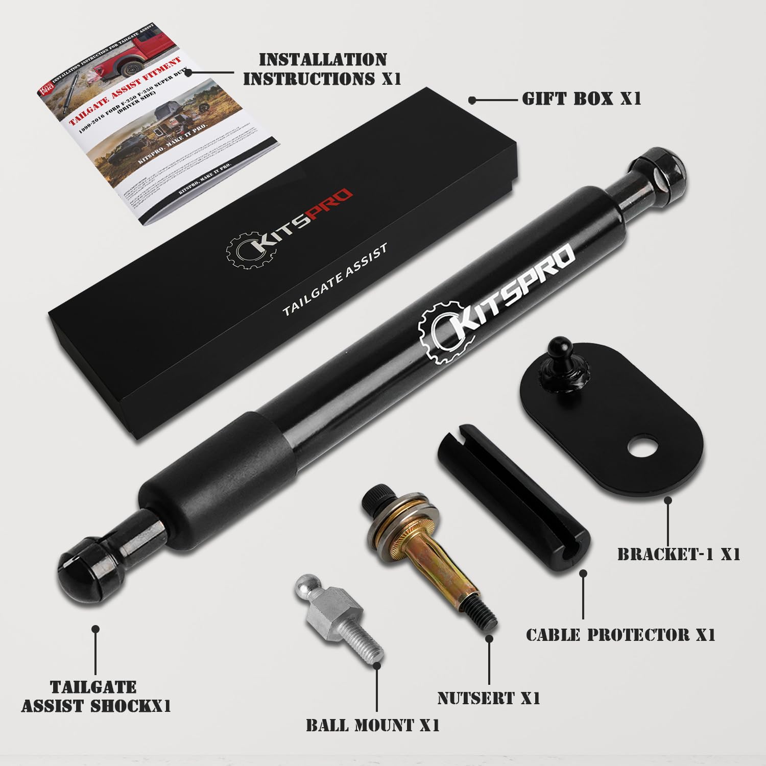 Heavy-duty construction ensures long-lasting tailgate performance