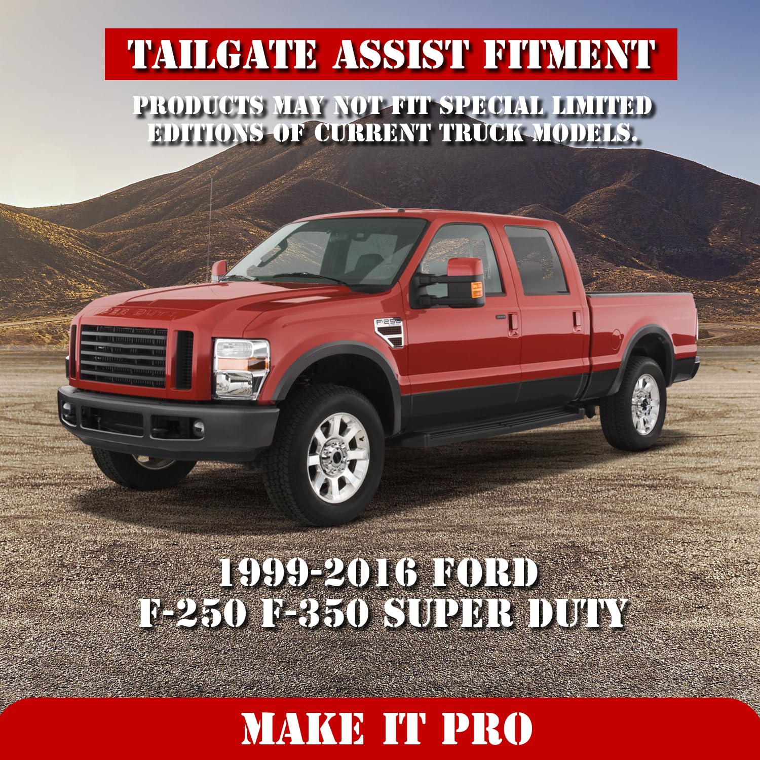 Smooth dampening action demonstrates gradual tailgate lowering
