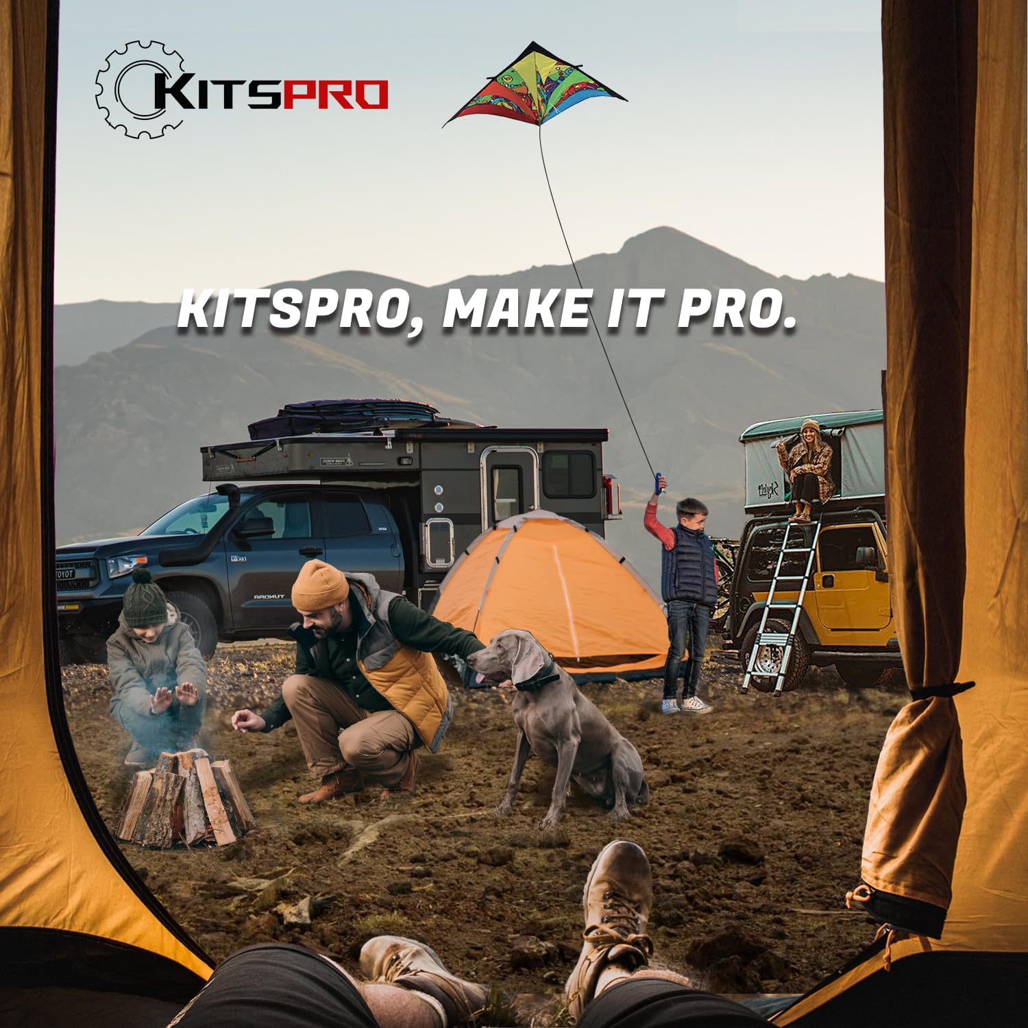 KitsPro tailgate shock installation without drilling for Ford trucks