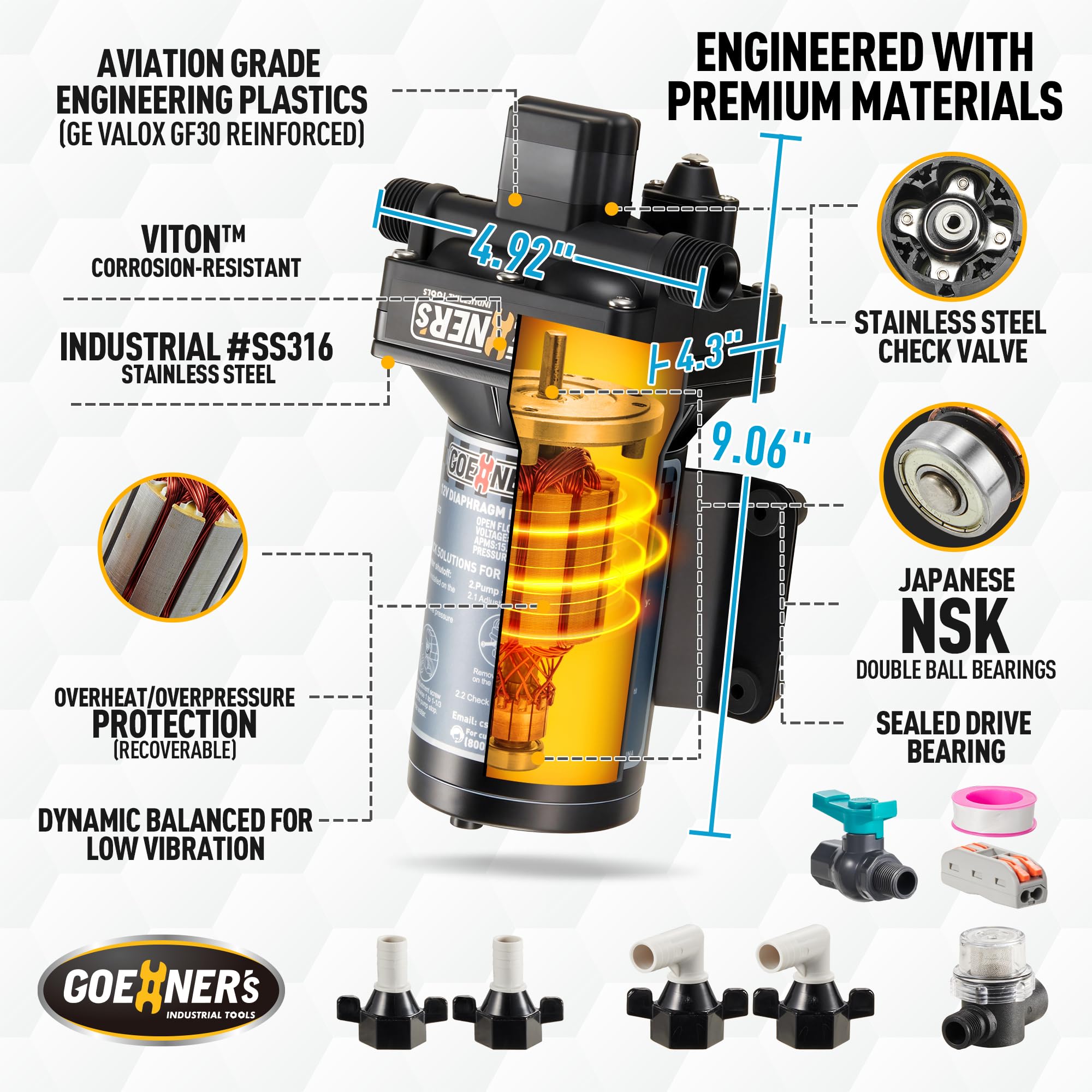 Kitvance pump in quiet operation with low noise and vibration
