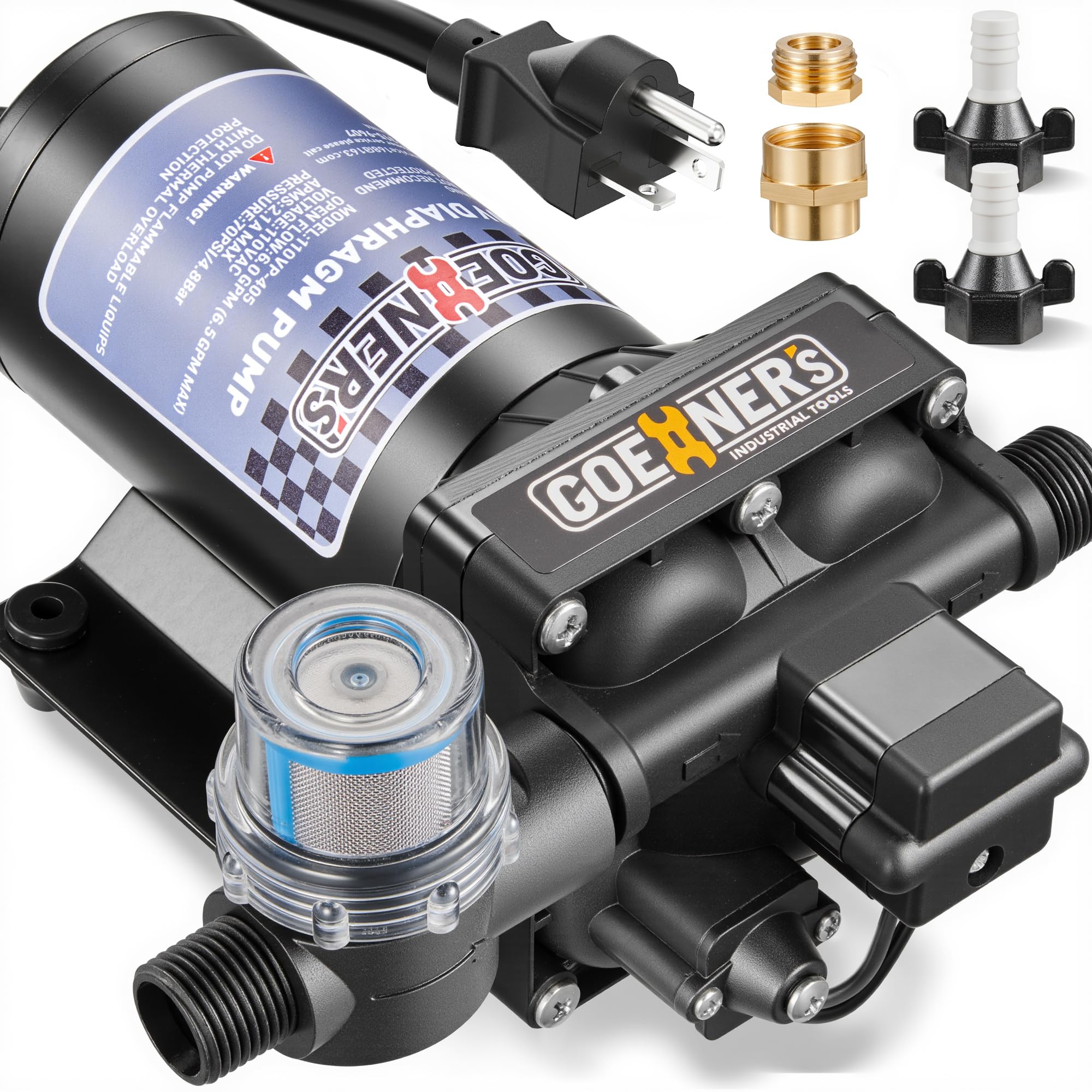 Kitvance upgraded 110V water pump body delivering steady home water pressure.
