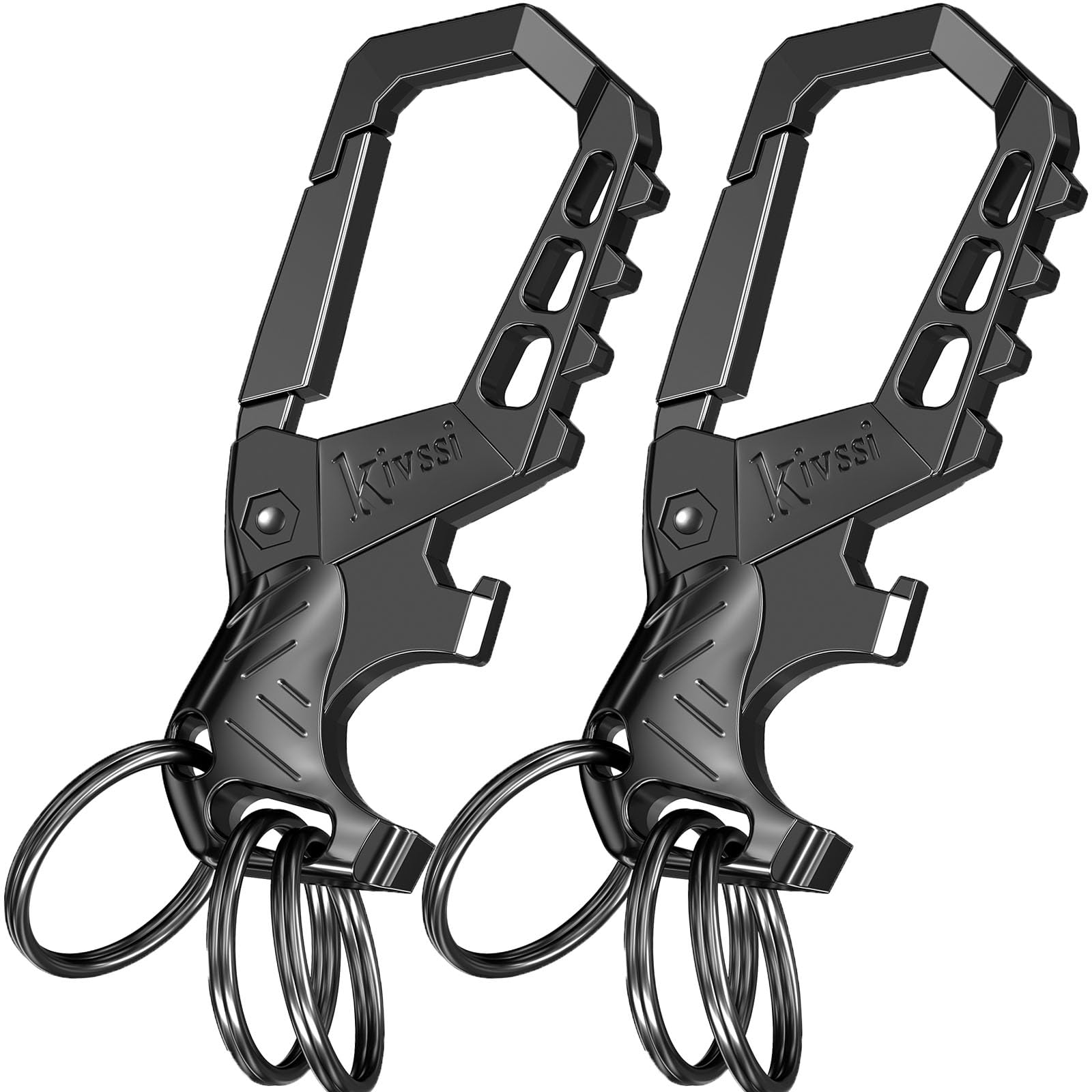 Kivssi heavy-duty keychain with bottle opener for everyday use.