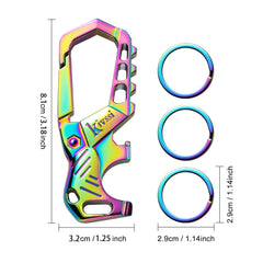 Kivssi keychain carabiner clip attaches securely to bags or belts