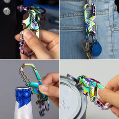 Kivssi metal keychain features a built-in flat-head screwdriver