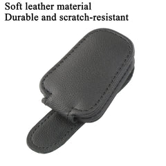 KIWEN clip close-up showing leather wrap and magnetic fastener
