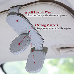 Holds two pairs of glasses for quick access and organization.