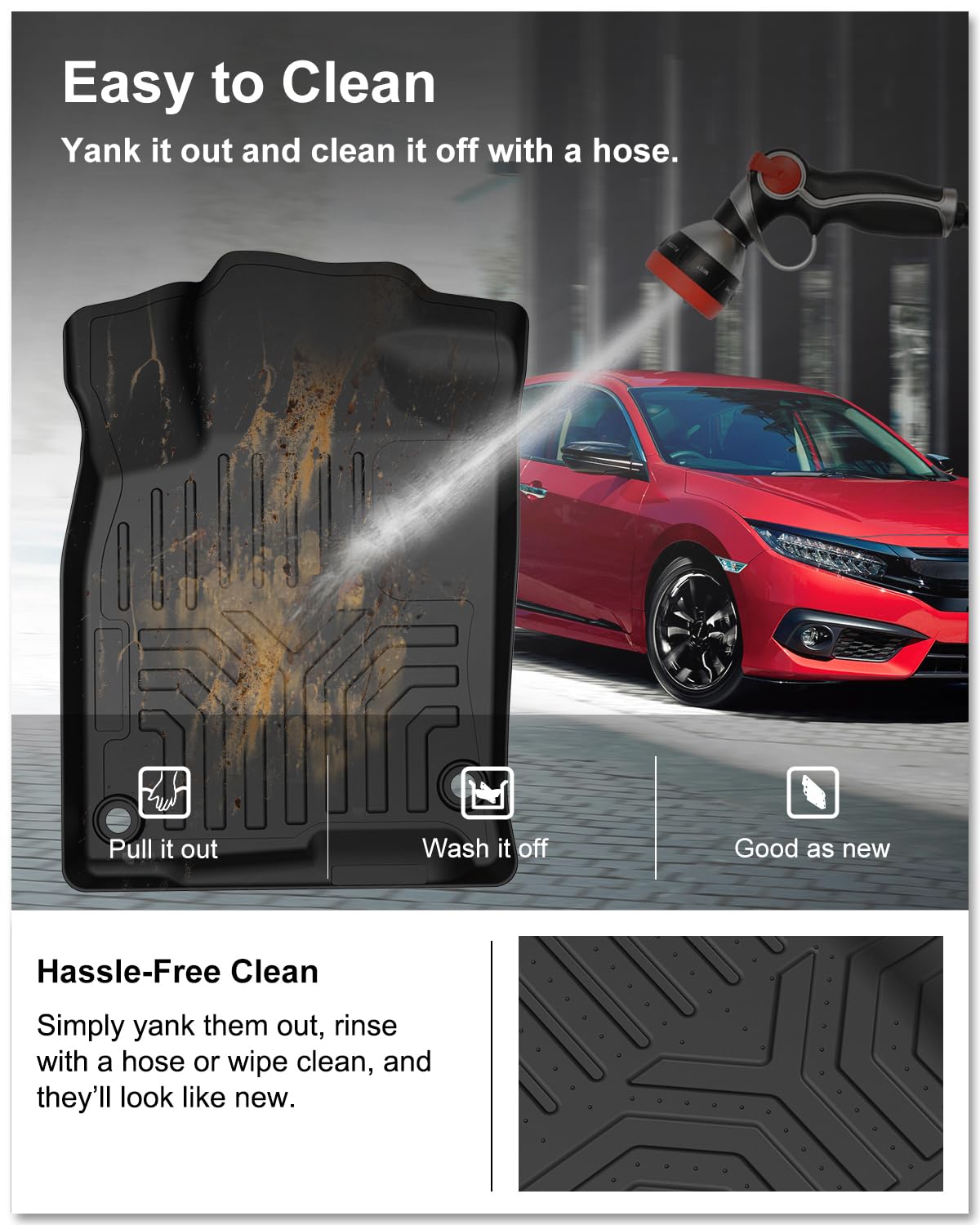 Kiwi Master Civic floor mats lifetime warranty offers lasting assurance