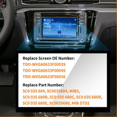 Kixfwpy MIB2 6.5-inch digitizer provides precise touch control.