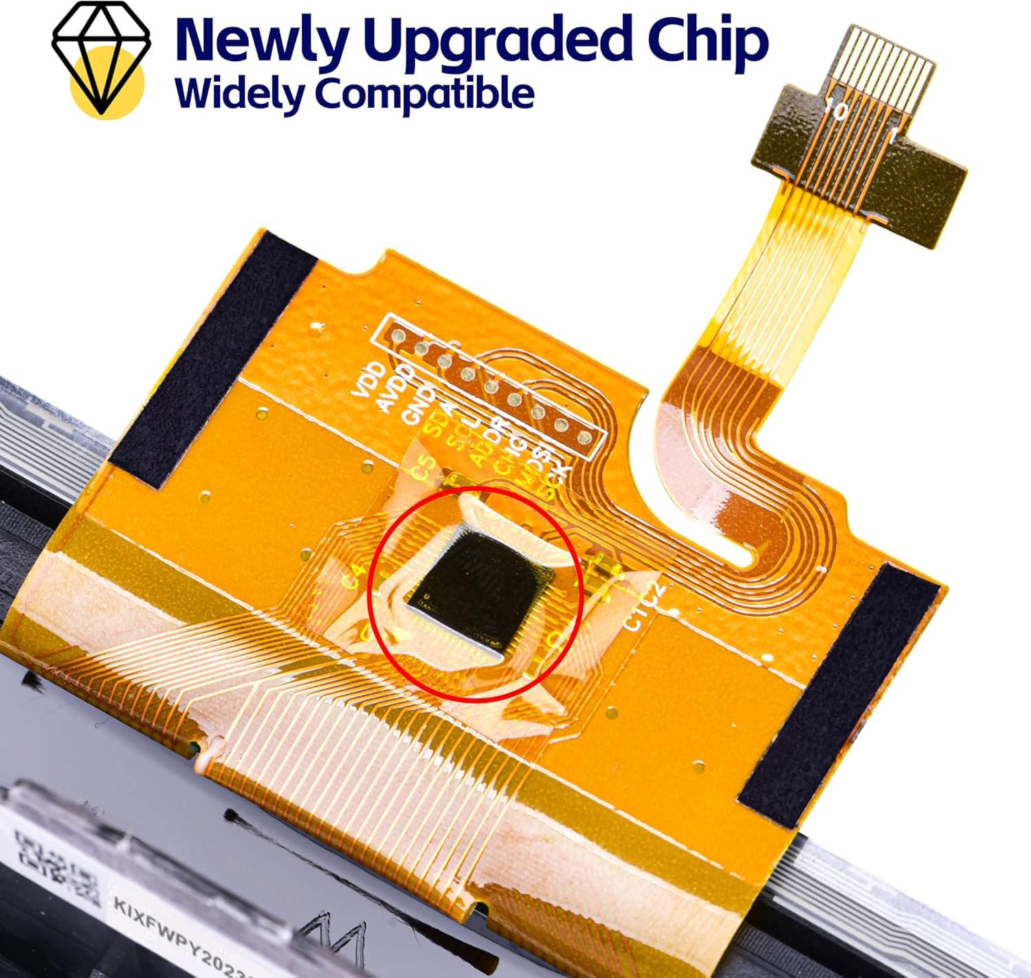 Kixfwpy gel-free CUE screen assembly kit includes essential tools for replacement