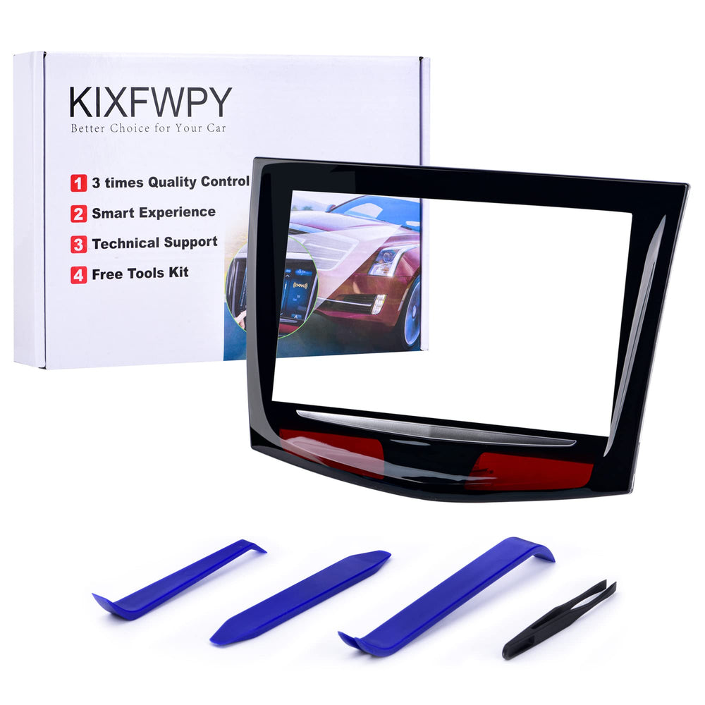 Kixfwpy gel-free CUE screen display installed in Cadillac enhances touch clarity
