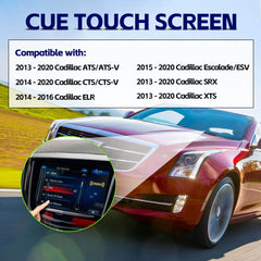 Kixfwpy gel-free CUE screen display ready for Cadillac installation and quick setup