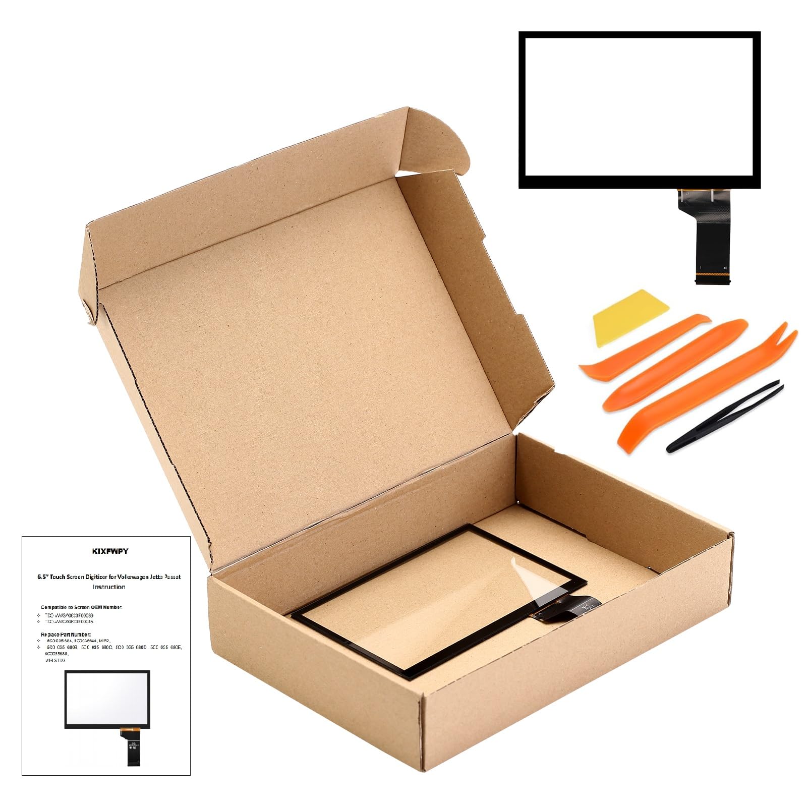 Kixfwpy MIB2 replacement digitizer delivers clear, responsive input.