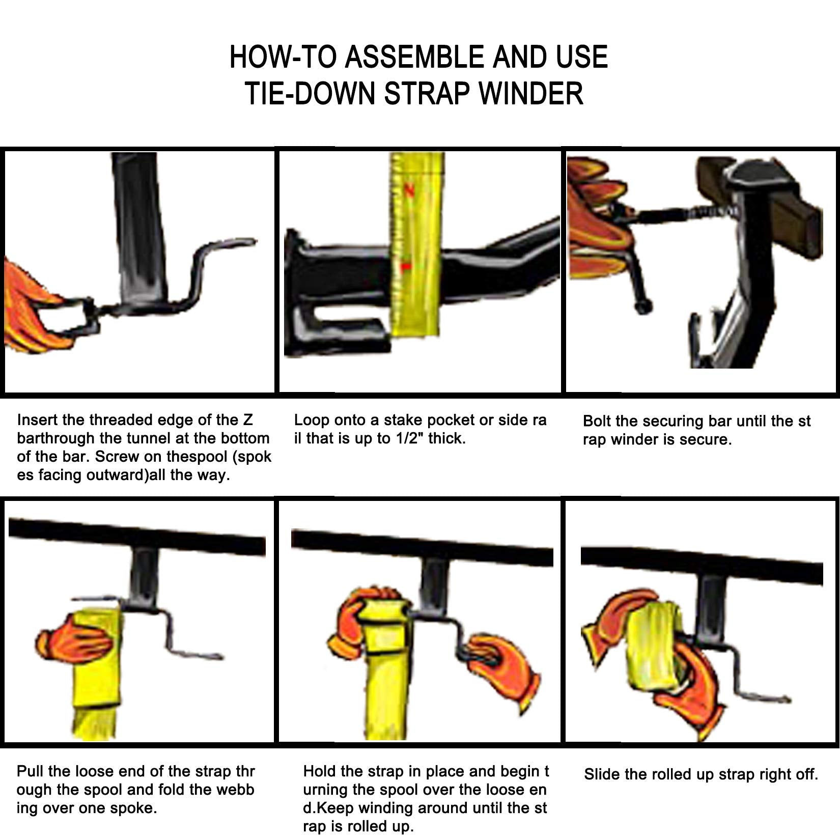KJE winder mounted on side rail demonstrates easy installation and secure hold.