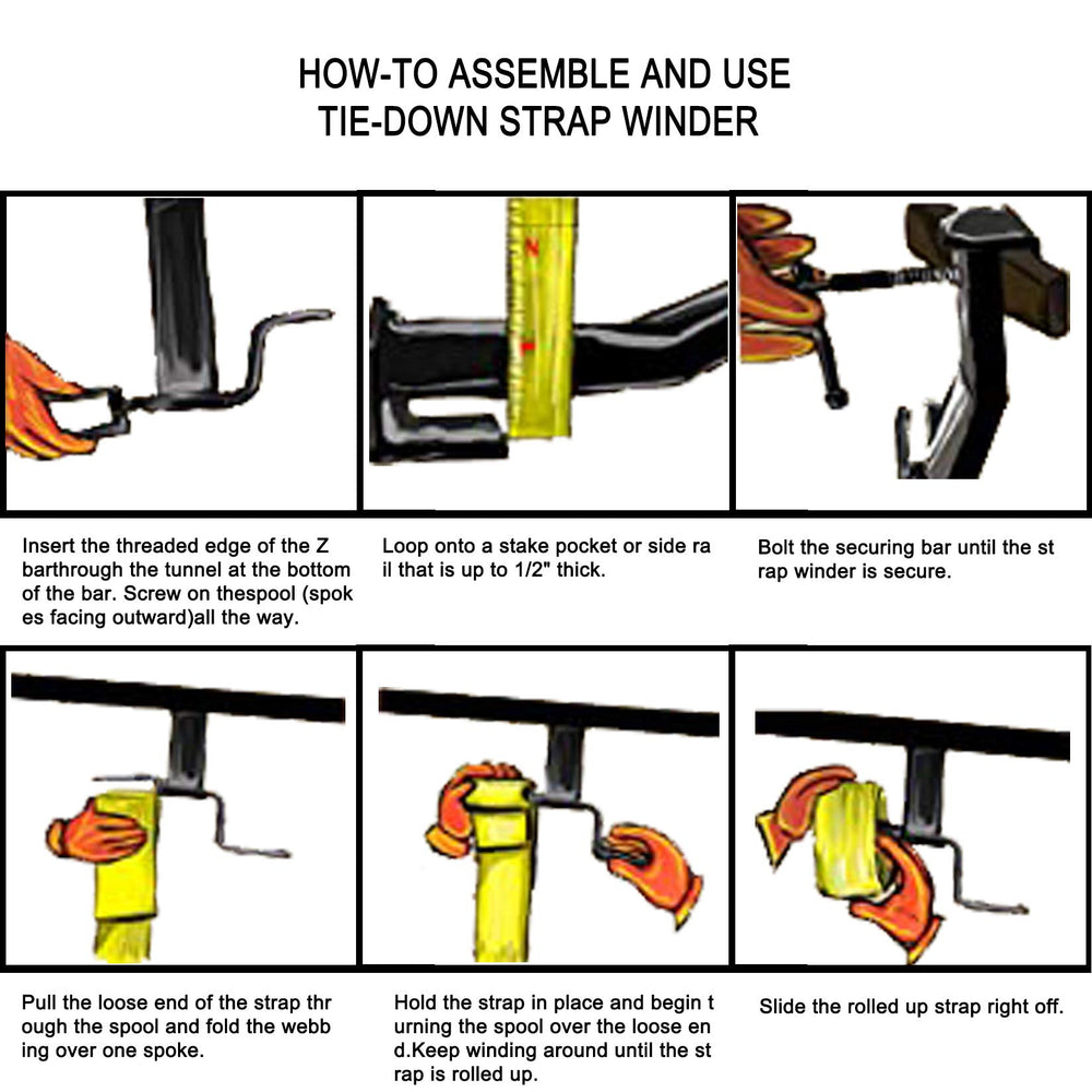 KJE winder mounted on side rail demonstrates easy installation and secure hold.