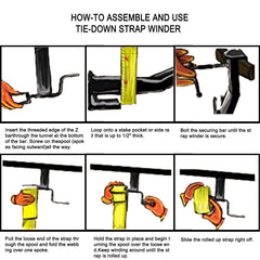 KJE winder mounted on side rail demonstrates easy installation and secure hold.