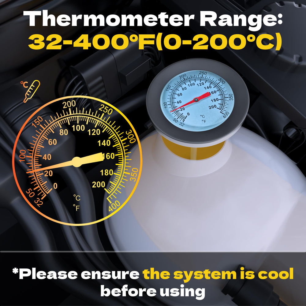 KJE thermometer notes coolant temperature during service