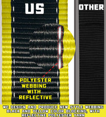 KJE Tow Dolly Straps feature reflective webbing for better visibility at night.