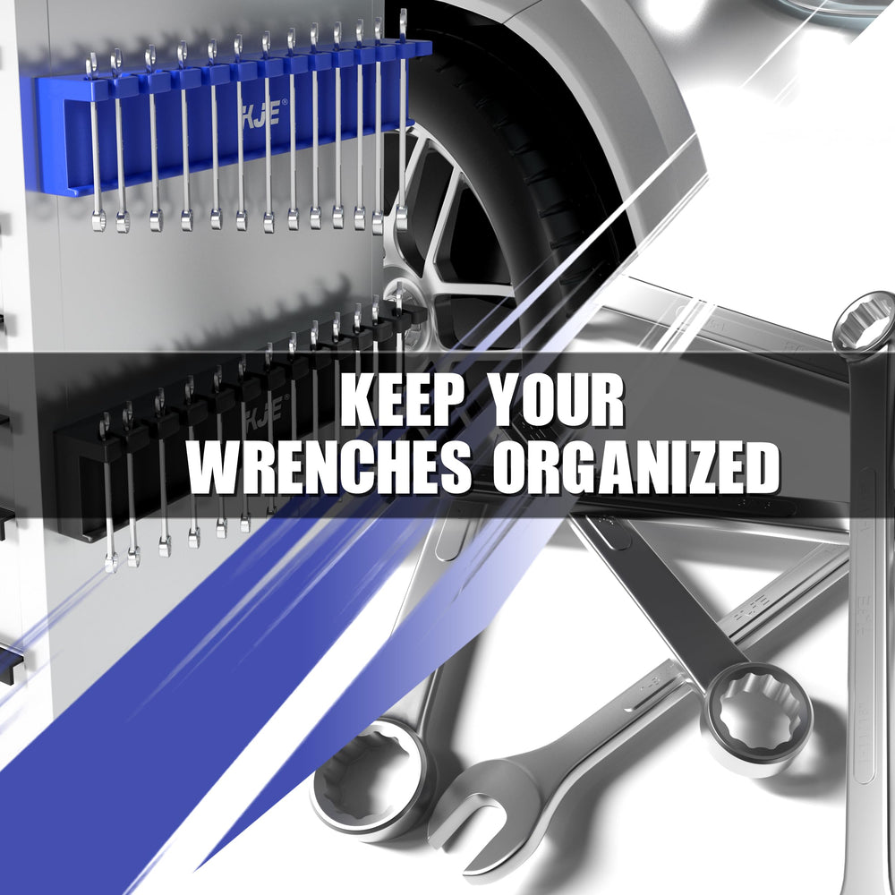 Workshop-efficient KJE wrench holder for organized tools