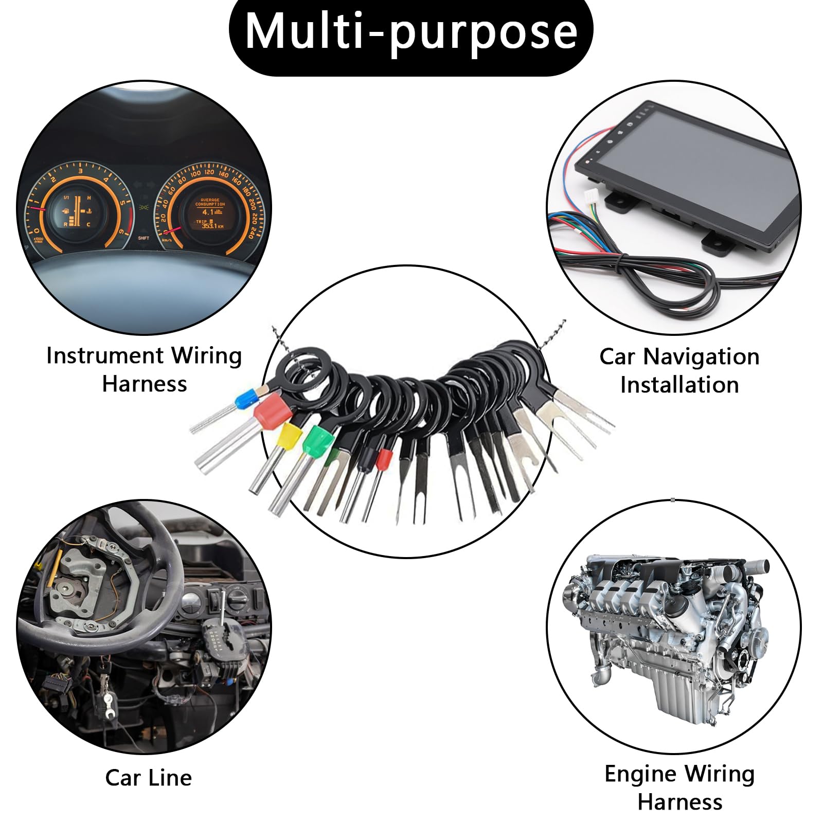 KJYIOY universal connector release tool supports many terminals across brands.