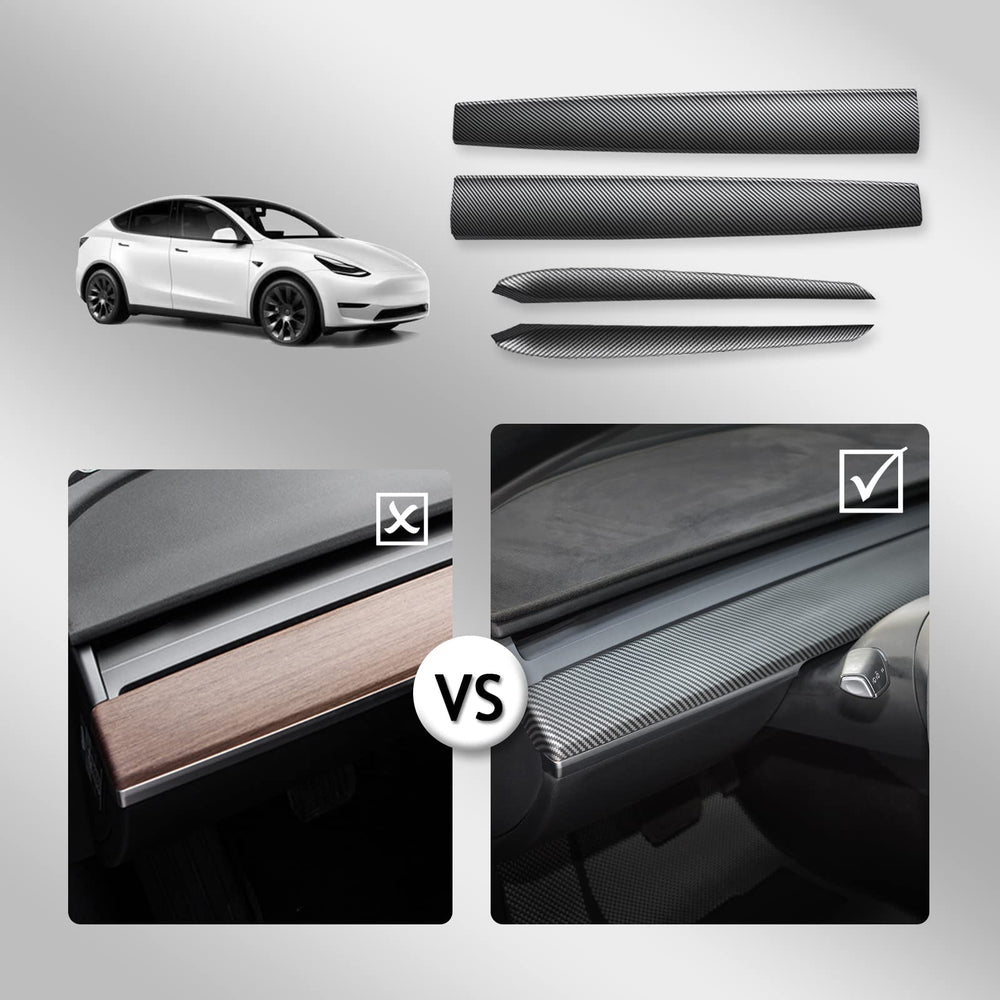 KKTR-CAR front door inner armrest panel in carbon finish enhances interior style.