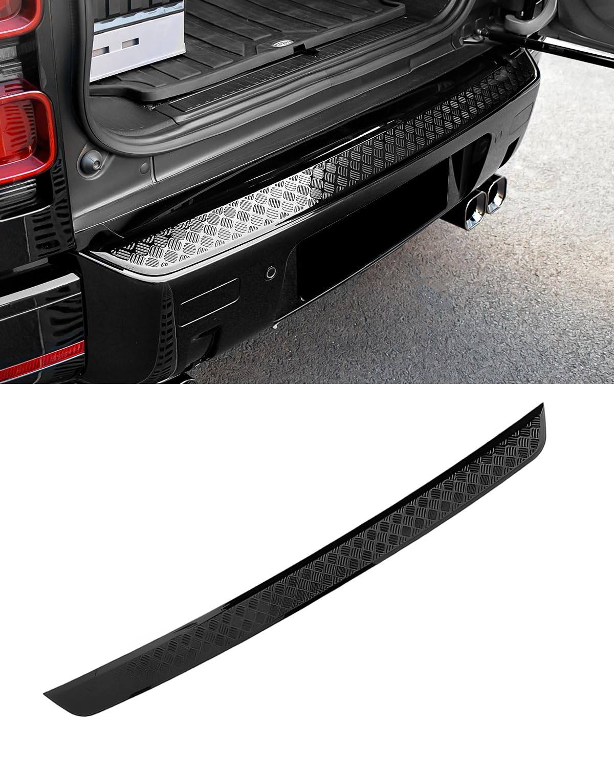 KKTR-CAR glossy rear bumper for Defender 90-130 adds shine and protection