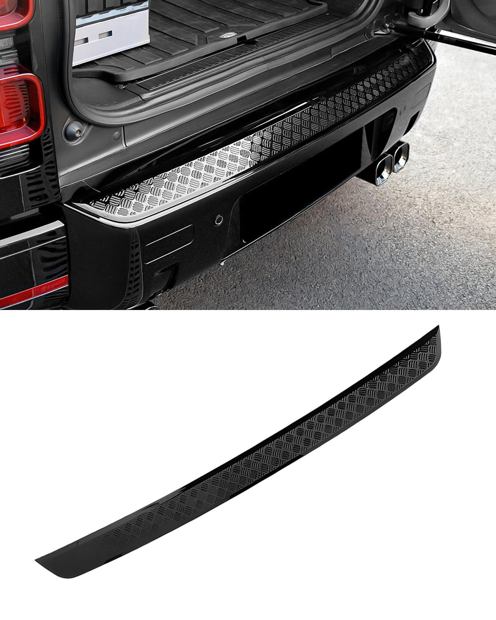 KKTR-CAR glossy rear bumper for Defender 90-130 adds shine and protection