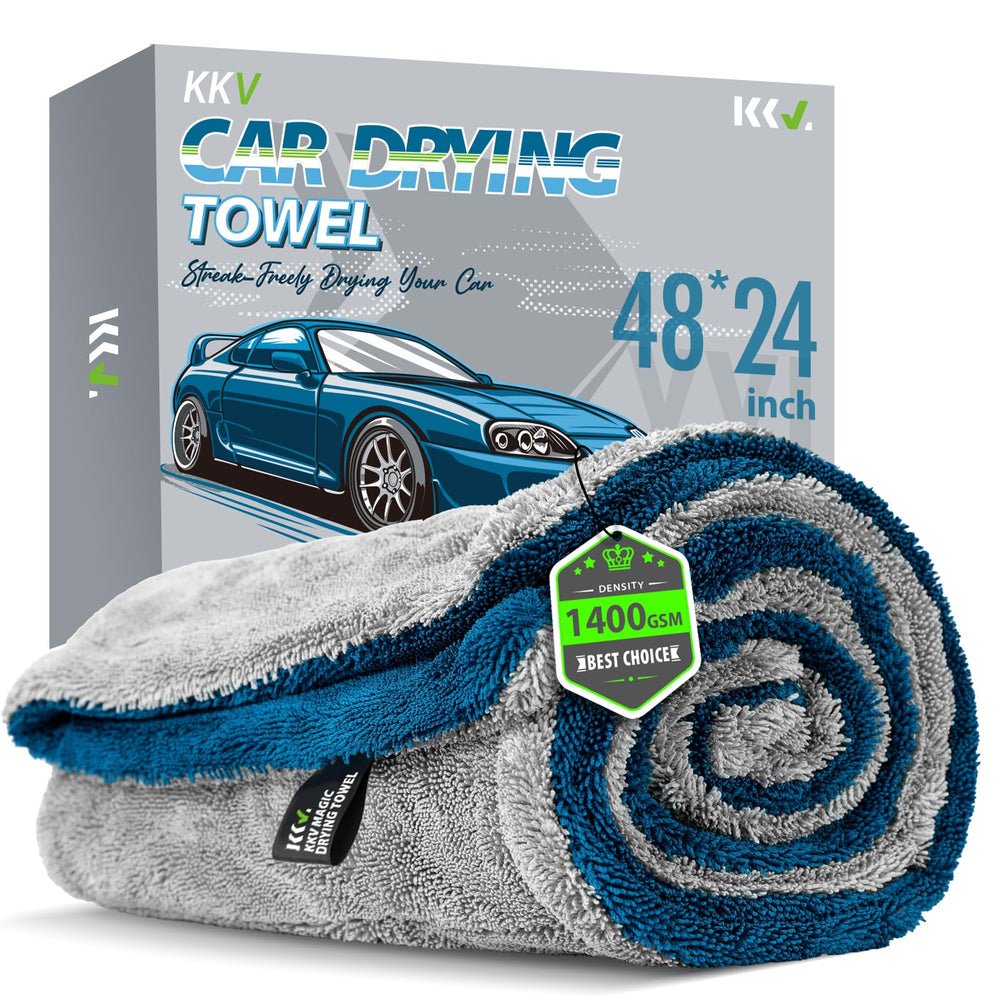 KKV full-size SUV drying towel with large coverage for fast, streak-free drying.