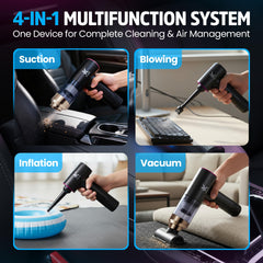Klaasen portable mini vacuum in 7.5KPa quiet mode for daily use