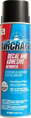 KLEAN-STRIP Aircraft Decal Remover treating a metal bumper for decal removal
