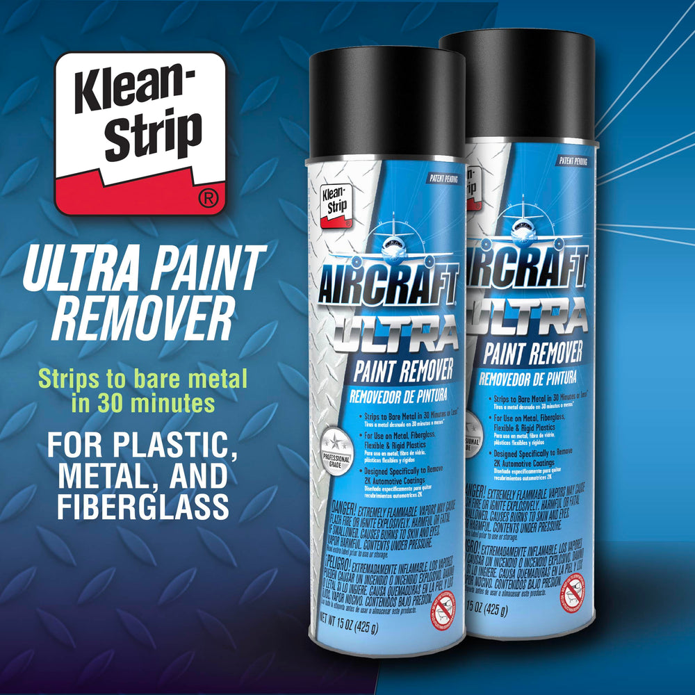 KLEAN-STRIP Aircraft Ultra tackles tough 2K coatings on metal, fiberglass, and plastics.