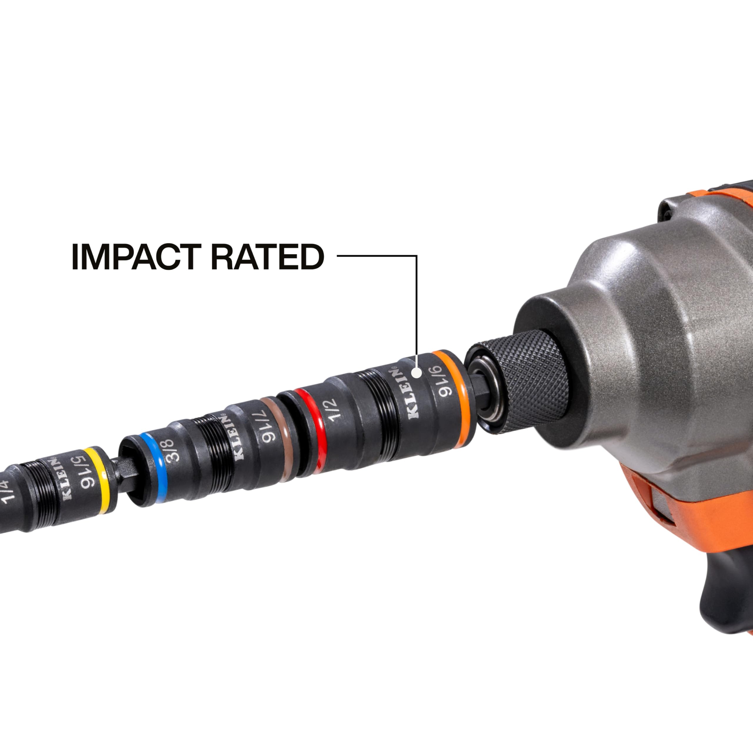 Klein Tools flip socket kit on a jobsite surface showing organized accessibility and professional use