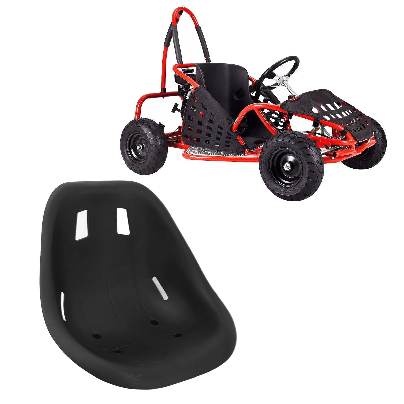 KLLJRFW go kart seat saddle support reduces strain during driving