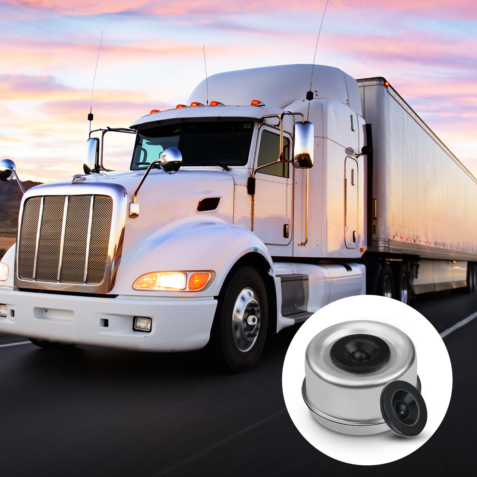 Klmnduo 7000-8000 lb trailer hub cap fits standard axles