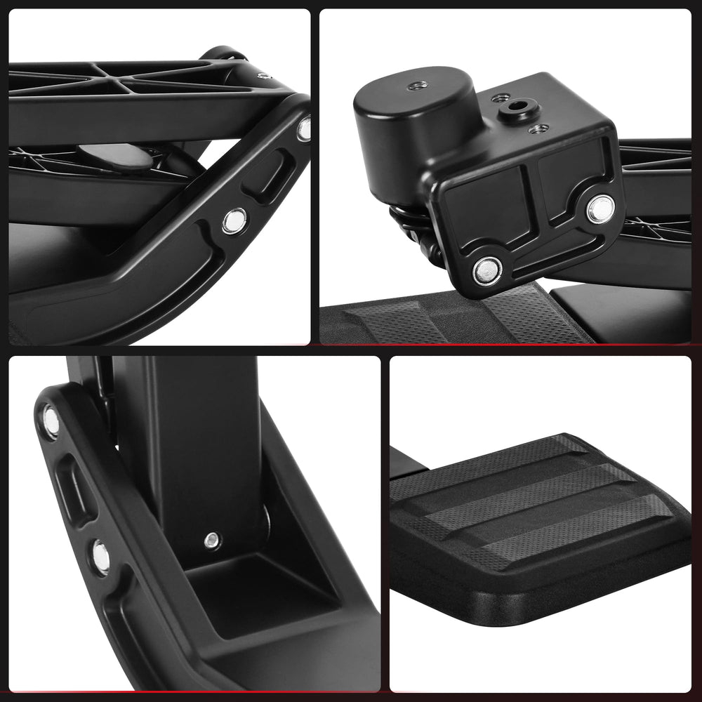KLN rear bed step demonstrating support up to 400 lbs