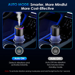 Klomsuw motion sensor activation starts misting when engine starts for hands-free scent.