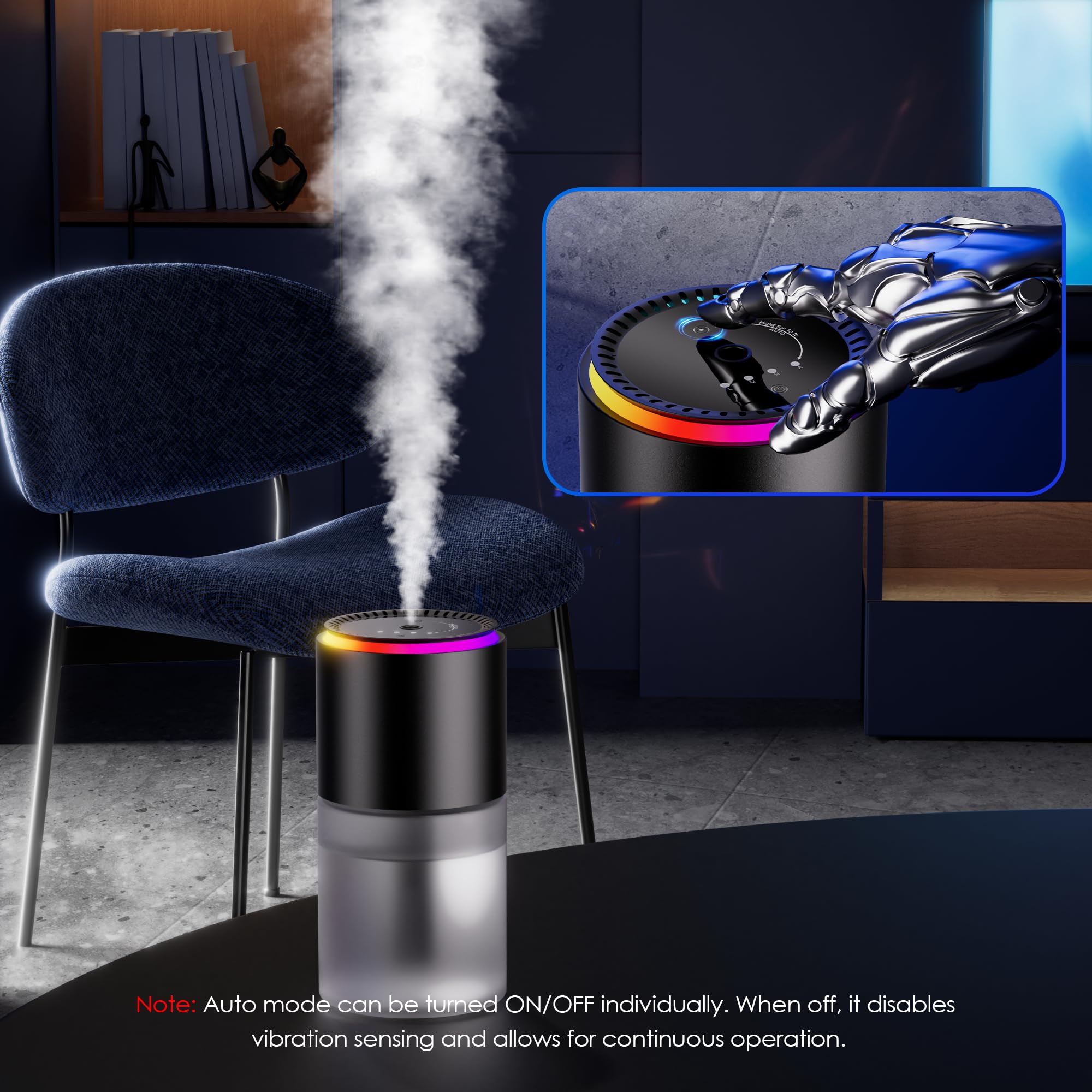 Klomsuw Oceans diffusion covers from compact to large spaces with adjustable intensity.
