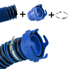 klpdst extend hose in action shows extended reach to hard-to-reach dump sites.