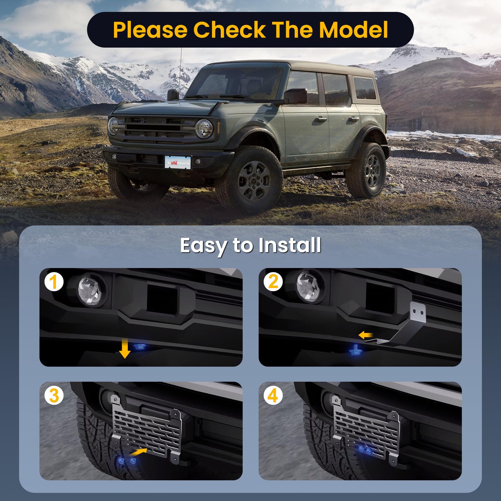 Klutchtech 6th-gen Bronco compatibility ensures a secure fit.