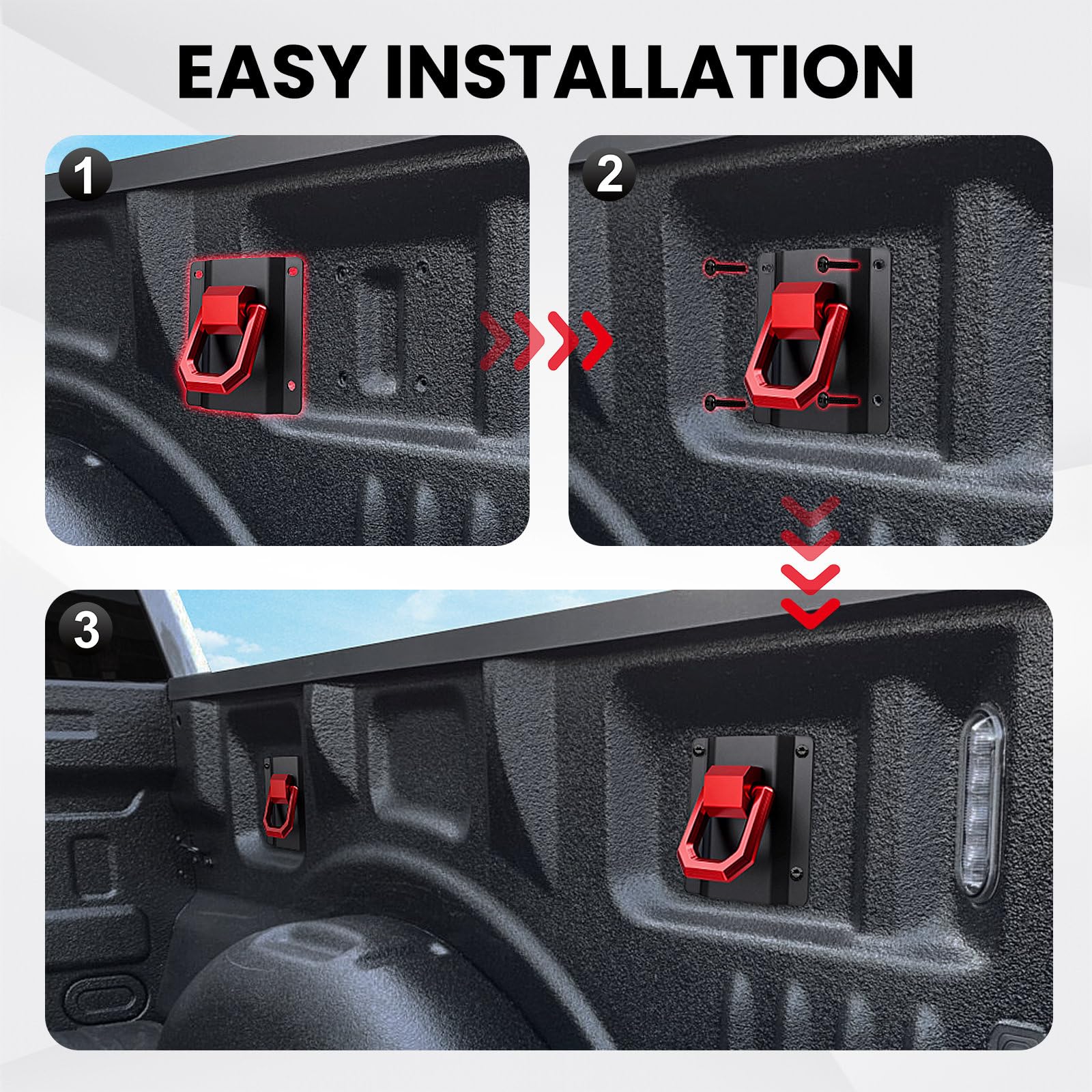 Easy installation using factory mounting holes, no special tools required.