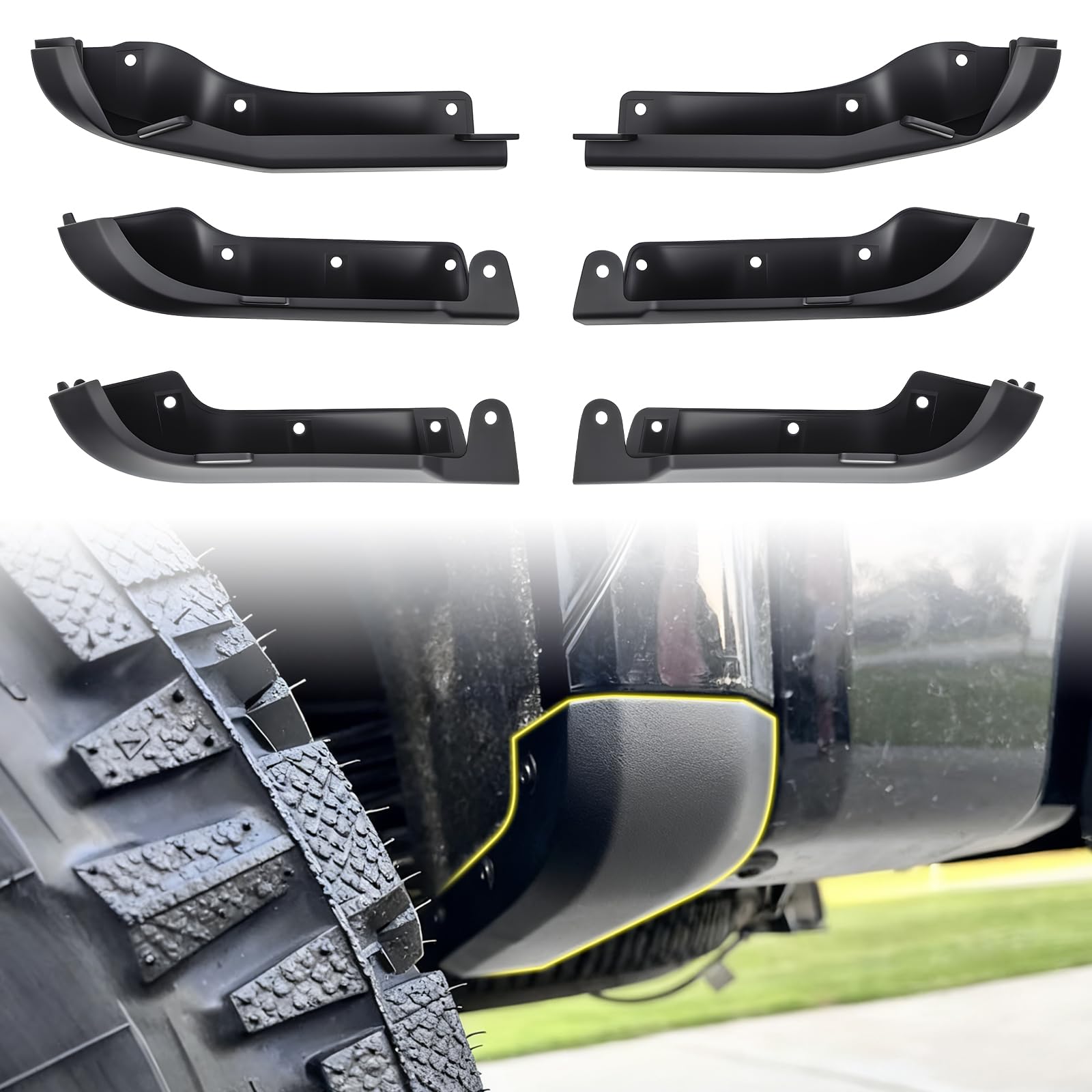 Klutchtech front mud flap delete for GMC Sierra 2500/3500: rugged fender protection