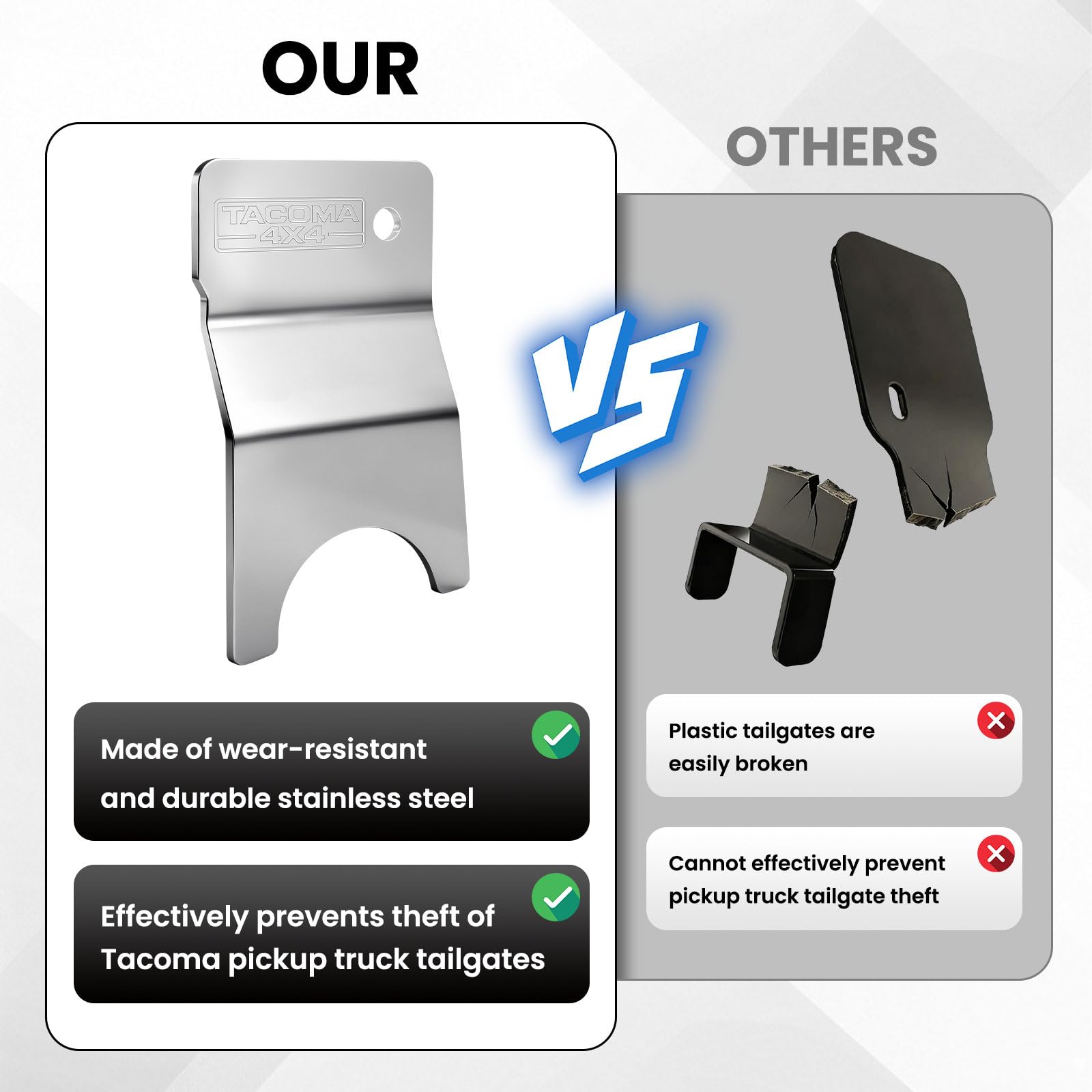 Included screws and screwdriver simplify the Klutchtech tailgate lock setup.