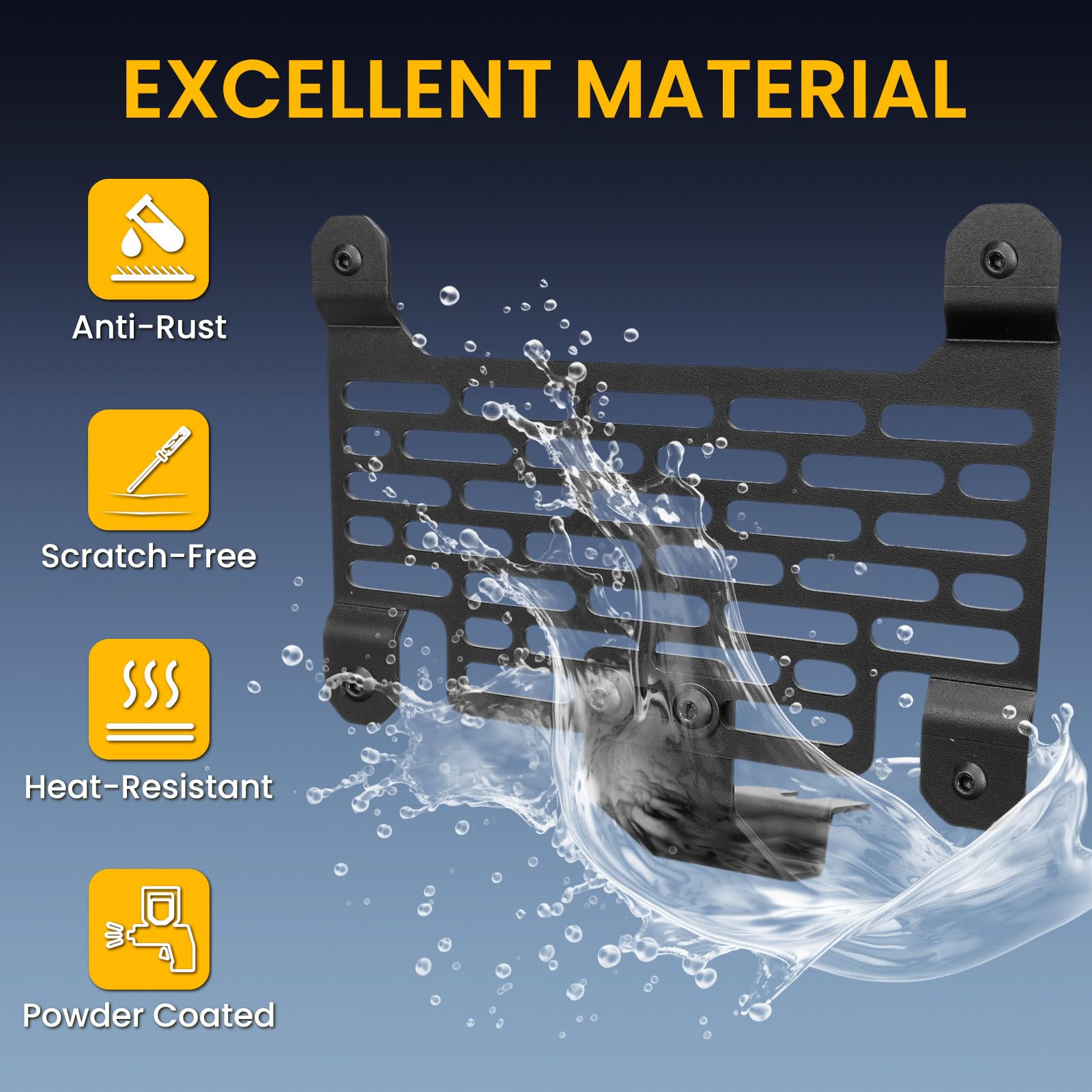 Klutchtech license frame mounts left or right for flexibility.